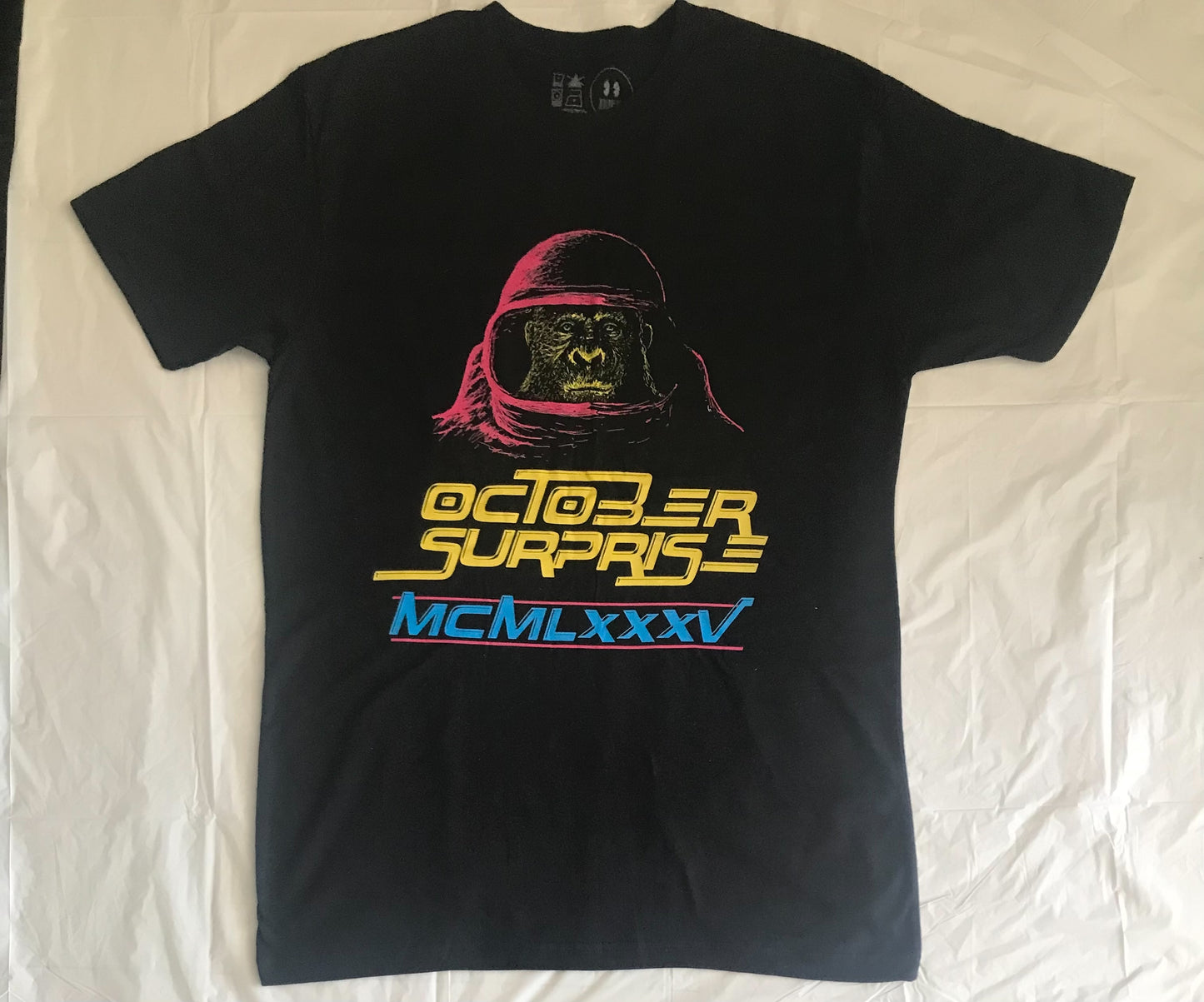 October Surprise Neon Space Monkey T-shirt